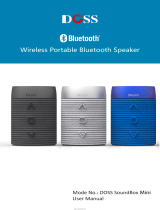 Doss SoundBox Mini Wireless Portable Bluetooth Speaker User manual