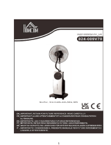 HOMCOM 824-009V70 Pedestal Fan User manual