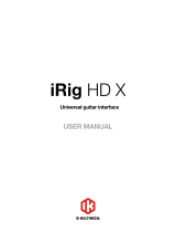 IK Multimedia iRig HD X Universal Guitar Interface User manual