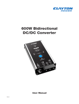 Clayton Power 600W Bidirectional DC and DC Converter User manual