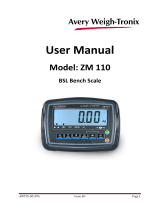 Avery Weigh-Tronix Avery Weigh-Tronix ZM 110 BSL Bench Scale User manual