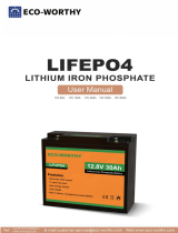 ECO-WORTHY ECO-WORTHY 12V8ah LiFePO4 12V 50Ah Lithium Iron Phosphate Battery User manual