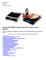 duxtop BT-200DZ User manual