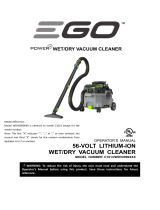 EGO V0900XXX 56-Volt Lithium-Ion Wet or Dry Vacuum Cleaner User manual