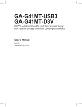 Gigabyte GA-G41MT-USB3 User manual