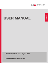 Hafele H238 User manual