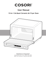 Cosori CPDV 2306 26 Quart Ceramic Air Fryer Oven User manual