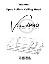 ViandPRO Opus Built In Ceiling Hood User manual