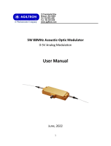 AGILTRON 5W 80MHz Acoustic Optic Modulator User manual