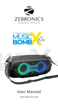 ZEBRONICS Music Bomb X Pro User manual