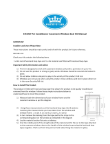 PREM I AIR PREM-I-AIR EH1927 Air Conditioner Casement Window Seal Kit User manual