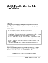 Casio Mobile E-mailer (Version 1.0) User manual