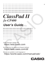 Casio ClassPadIIfx-CP400+E User guide