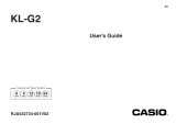 Casio KL-G2 User manual