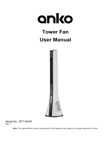 ANKO Tower Fan User manual