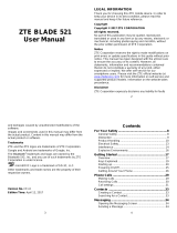 ZTE SRQ-ZTEBLADEA521 User manual