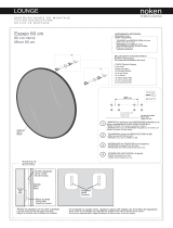 noken ESPEJO LOUNGE LACADO NEGRO MATE 60 Installation guide