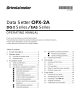 Oriental motor OPX-2A Operating instructions