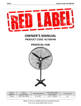Red Label Economy RL750FAN Owner's manual