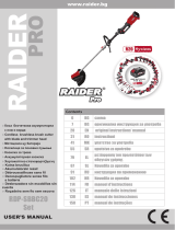 Raider Garden Tools R20 Cordless Brush Cutter Detachable shaft 20V RDP-SBBC20Set User manual