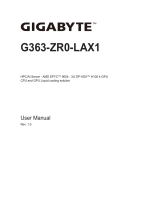 Gigabyte G363-ZR0 User manual