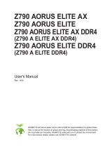 Gigabyte Z790 AORUS ELITE DDR4 Owner's manual