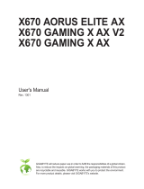 Gigabyte X670 AORUS ELITE AX Owner's manual
