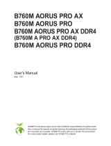 Gigabyte B760M AORUS PRO DDR4 Owner's manual