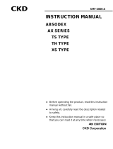 CKD AX Series(TS・TH・XS) User manual