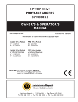 AGI 1039135CE 13'' Top Drive Portable Augers 36' Models Owners & Operators Manual