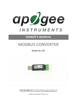 apogee INSTRUMENTS AC-422 Owner's manual