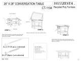 Breezesta Square Conversation Table Assembly Instructions