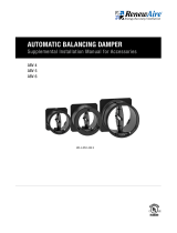 RenewAire Automatic Balancing Damper Owner's manual