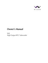 Wisdom SAS High Output RTL Subwoofer Owner's manual