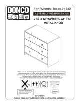 Donco 760 3 DRAWERS CHEST Assembly Instructions
