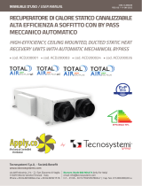 Tecnosystemi TOTAL AIR 200 EVO PLUS static ductable high efficiency ceiling heat recovery unit User manual