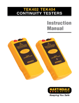MARTINDALE TEK404 Audible & Visual Continuity Tester User manual