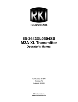 RKI Instruments M2A-XL 65-2643XL-05-04SS Owner's manual