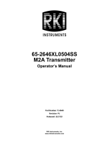 RKI Instruments M2A-XL 65-2646XL-05-04SS Owner's manual