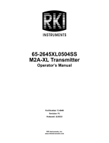 RKI Instruments M2A-XL 65-2645XL-05-04SS Owner's manual