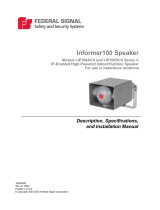 Federal Signal Informer100 Series C IP-enabled 100 Watt Hazardous Location Speaker User manual