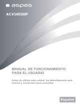 Aspes ACV145500F Owner's manual