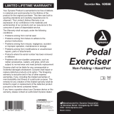 dynarex Pedal Exerciser - Non-Folding Operating instructions