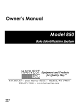 Harvest TEC 850 User manual