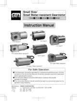 Nissei Small Size/ Small Water-resistant Gearmotor User manual