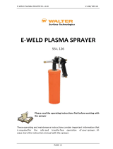 Walter E-Weld Plasma Pneumatic Sprayer Owner's manual
