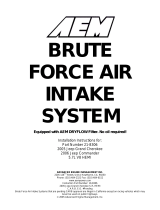 AEM Filters Brute Force Air Induction System Installation guide