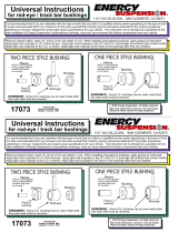 Energy Suspension 19mm Rear Sway Bar Bushing Set Installation guide