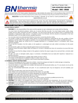 BN Thermic 890 Operating instructions