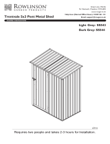 Rowlinson5×3 Trentvale Metal Pent Shed